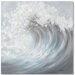 Ocean Wave Wall Textured Painting On Canvas 900 X 900