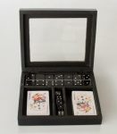 Double Cards & Dice With Glass Lid – 5X21X18CM