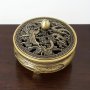1pc Small Incense Burner Incense Cone Incense Burner Tea Road Incense Burner Incense Burner Golden Copper Hollow Metal Incense Burner Iron Burner Zen Incense