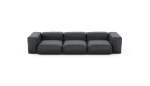 Three Module Sofa - Velvet - Dark Grey - 314CM X 115CM