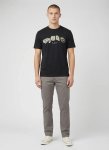 Ben Sherman Beats & Blades Black T-Shirt - XXL Black