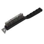 Alva Bbq Grill BRUSH Stainless Steel Bristles Integrated Scraper Head