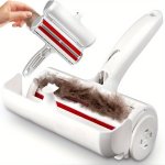 Roller Pet Hair Remover And Reusable Lint Roller Cat And Dog Hair Remover For Furniture Couch Carpet Clothing And Bedding - Port