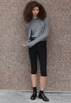 Fine-knit T-Shirt - Dark Grey Marl