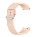 For Samung Galaxy WATCH4 40MM 44MM Silicone Silver Round Buckle Replacement Strap Watchband Light Pink