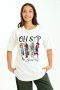 Ladies Branded Slogan Oversized Printed T-Shirt