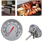 1PC Stainless Steel Bbq Oven Thermometer Grill Temperature Gauge For Home Kitchen Food Meat Outdoor 50 500C Stainless Steel Cook