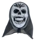 White Skull With Veil Halloween Mask