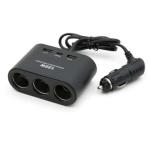 120W Triple Socket + 2 USB + Type C Car Charger Adaptor