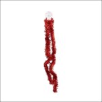 Xmas D Cor 7CM X 2M Garland & Tinsel Red 067-005002