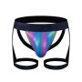Jockmail - Iridescent Jockstrap + Leg Straps -rainbow