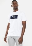 Polo Mens Short Sleeve Flock Logo Tee - White