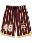 Striped Graphic Sports Shorts - 12 13 Red