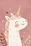 Pink Unicorn 1 Canvas Print - 600MM X 600MM