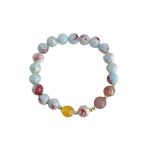 Handmade Natural Stone Strawberry Crystal Bead Bracelet