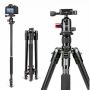 Professional Aluminum Tripod Stand With Monopod Function Center Column M6