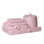 200 Thread Count 100% Cotton 9 Piece Cot Bedding Bundle Standard Change Mat Dusty Pink