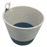 Woven Conical Shape Basket Black And White 16CM