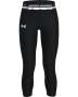 Girls' Heatgear Armour Crop Leggings - Black / Yxs