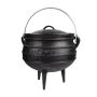 Best Duty - 3 Leg Pot - Camping & Potjie - No 4 - Outdoor Kitchen - 13.35KG - Black