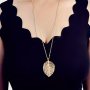 Simple Leaf Long Pendant Necklace Sweater Chain Vintage Necklace For Women