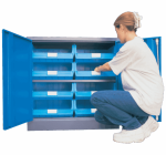 Blue Linbin Storage Bin Half Size Cabinet Kit 4