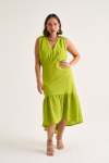 Lime Textured Katelyn Tier Dress - XXL