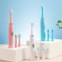 The Electric Toothbrush Comes With Three Brush Heads And One Main Body Without Batteries.