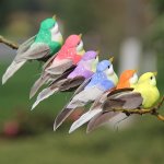 12PCS Color Simulated Bird With Iron Wire For Binding Can Be Used For Decorating Courtyards Or Home Decor Home Decor Theme Party