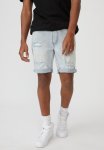 Slim Cut Denim Short - Pale Blue