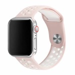 Kd Silicone Apple Watch Strap 38 40MM S m – Pink & White