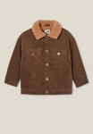 Cotton On Jamie Sherpa Jacket - Hot Choccy