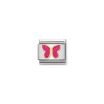 Composable Classic Link Gold With Fuchsia Butterfly
