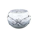 Silver Gloss Xmas Rose Bowl 15CMX10.5CM