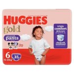 Huggies Gold Pants Size 6 Cloud Soft Waistband Value Pack 35 Nappies