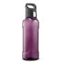 Plastic Tritan Hiking Flask With Quick Opening Cap MH500 0.8 Litre Purple