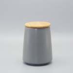 Grey Ceramic Storage Canister - Medium 8.5 X 12.5CM