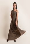 One Shoulder Dress - 46 Gold Bling