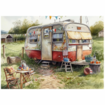 Tear Resistant Deco Print Cozy Caravan