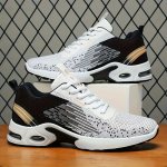 Men's Woven Breathable Training Shoes Air Cushion Shock Absorption Non Slip Jogging Shoes All Seasons Gym Park Activities