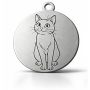 Qr Pet Recovery Tag - The Curious Kitten 20MM Round