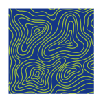 GREE N Contour Lines Art Print