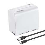 NP-F970 6600MAH Lithium Battery With Type-c Fast Charging For LED Lights