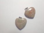 Unakite Small Heart Pendant F211
