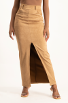 Ester Suede Maxi Skirt - Mocha - XS