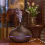 Wood Grain Ultrasonic Aroma Diffuser - Brown
