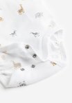 2-PACK Long-sleeved Bodysuits - White Giraffes