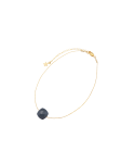 Black Agate Gem Gold Chain Anklet