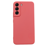 High Quality Plain Silicone Phone Case Compatible With Samsung Galaxy S22 - Red