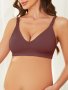 Women's Maternity Striped Breast Feeding Bra Comfy Breathable Underwear